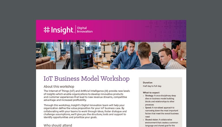 Cover of IoT Business Model Workshop datasheet