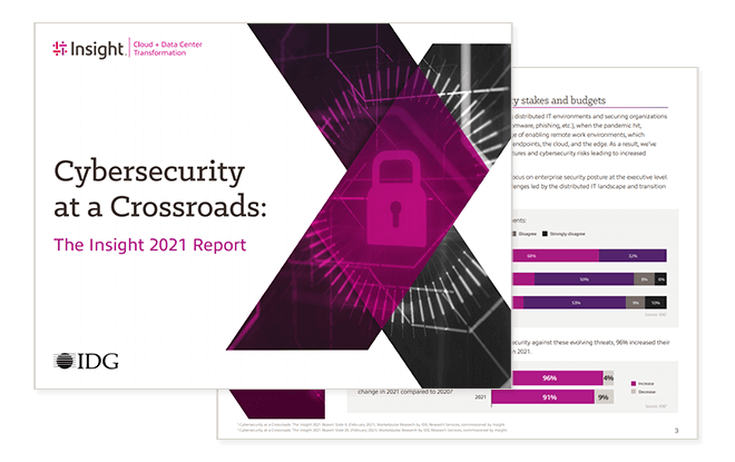 Cover of the Cybersecurity at a Crossroads: The Insight 2021 Report