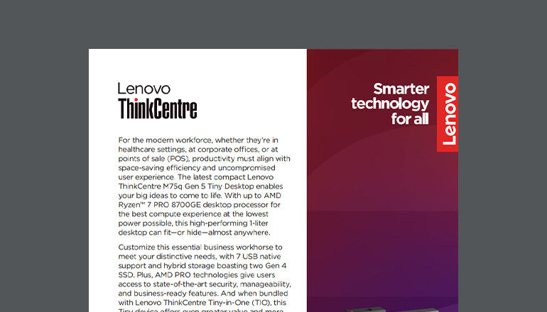 Lenovo ThinkCentre M75q Gen 5 Thumbnail of asset available to download below