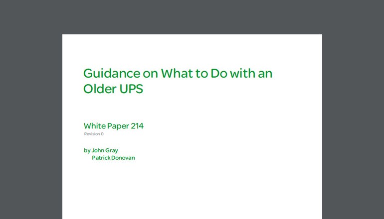 Guidance on What to Do With an Older UPS whitepaper thumbnail