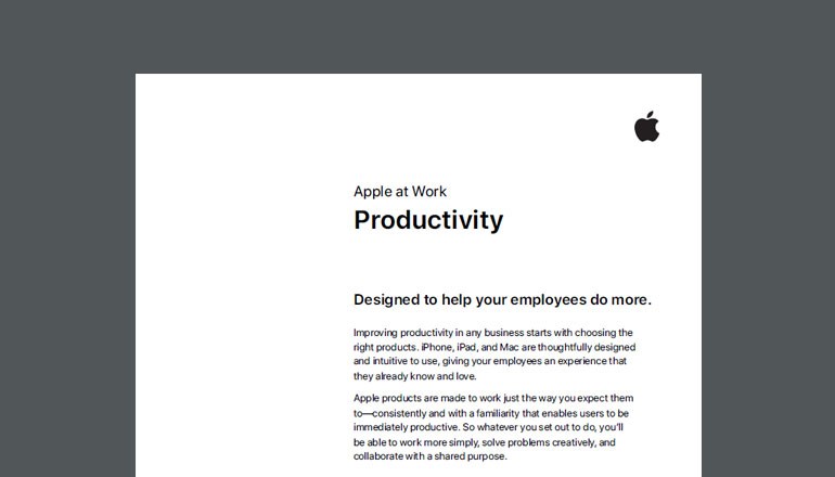 Apple at Work Productivity overview thumbnail