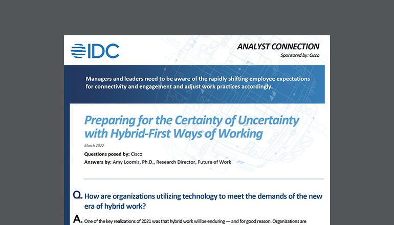 Cisco Preparing for Uncertainty Thumbnail of asset available to download below