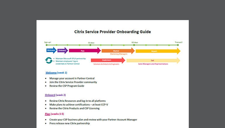 Citrix Service Provider Onboarding Guide thumbnail