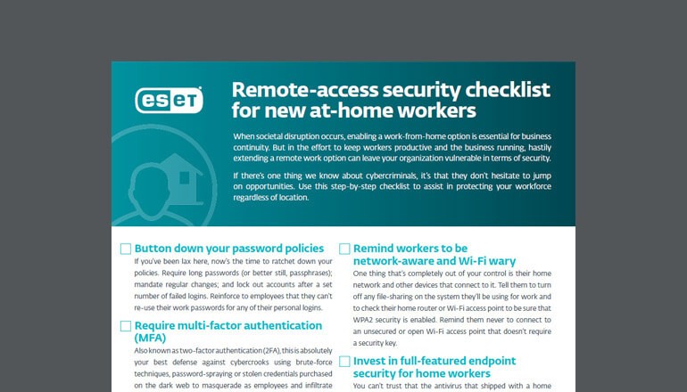 Remote-Access Security Checklist  thumbnail