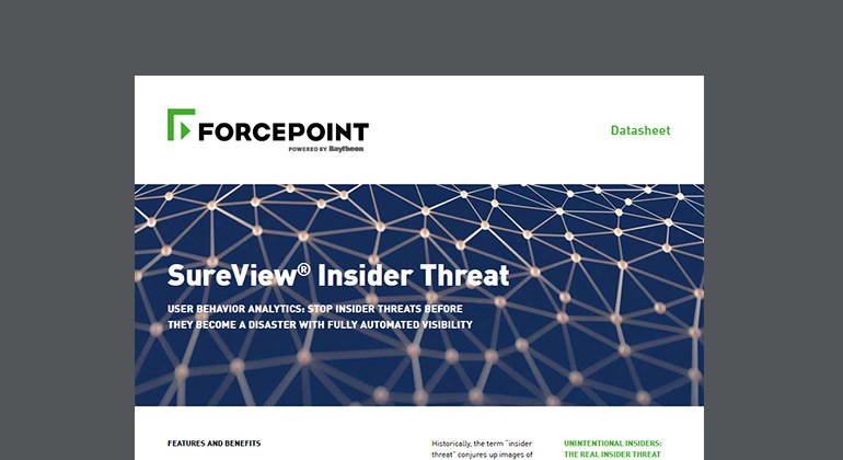 View of SureView Insider Threat datasheet