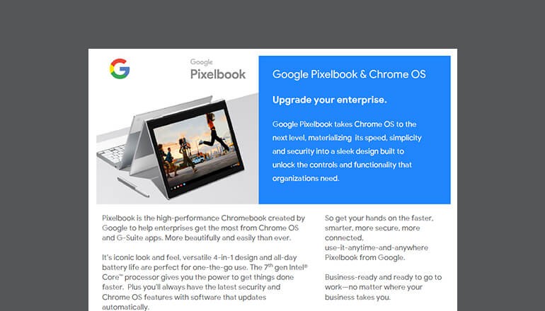 Google Pixelbook & Chrome OS Datasheet cover