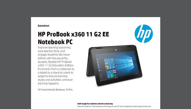 HP ProBook x360 11 G2 EE Notebook datasheet cover