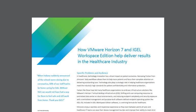How VMware Horizon 7 and IGEL Workspace Deliver Results thumbnail