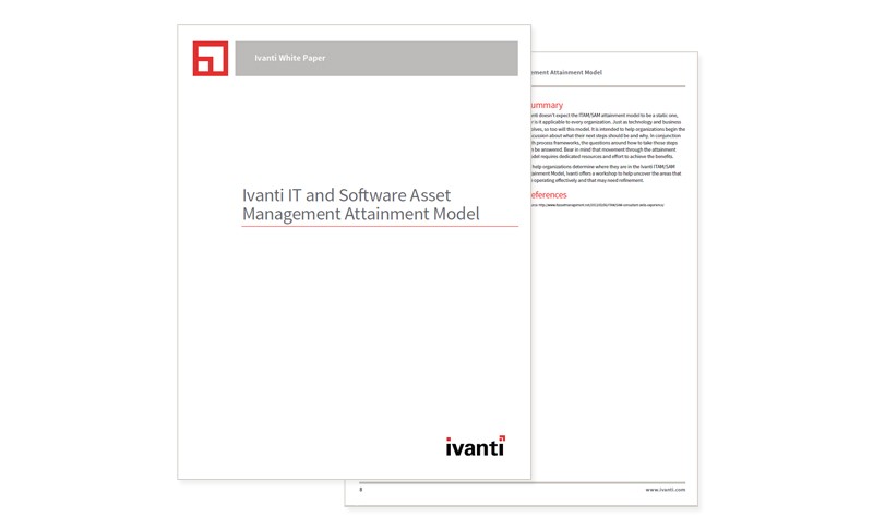 Ivanti IT and Software Asset Management Attainment Model cover