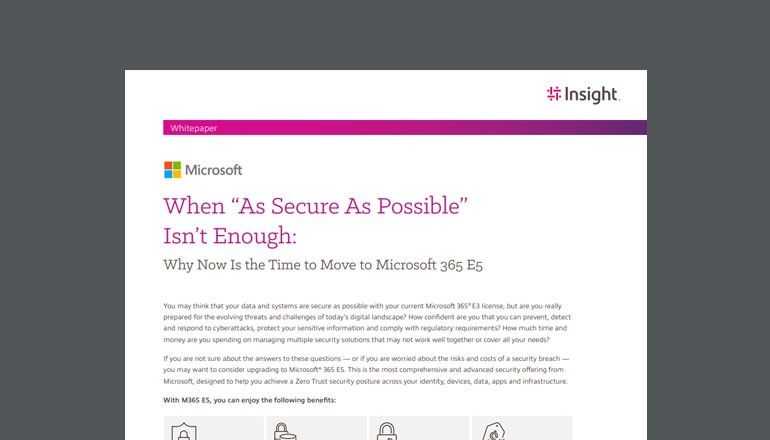 Why Now Is the Time to Move to Microsoft 365 E5 Thumbnail of asset available to download below