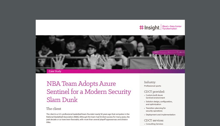 NBA Team Boosts Security With Azure Sentinel cover
