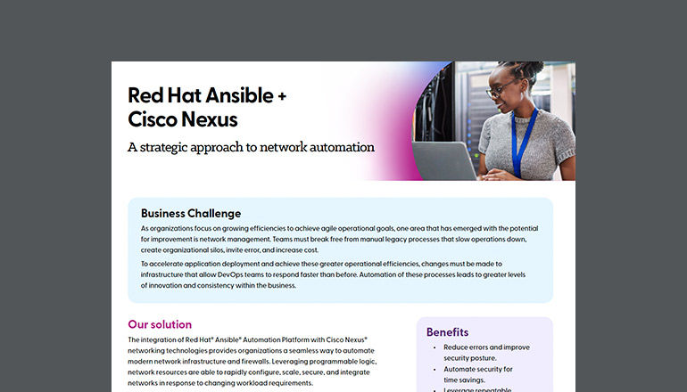 Red Hat Ansible + Cisco Nexus Thumbnail of asset available to download below