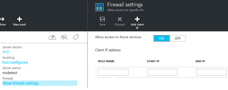 Firewall settings