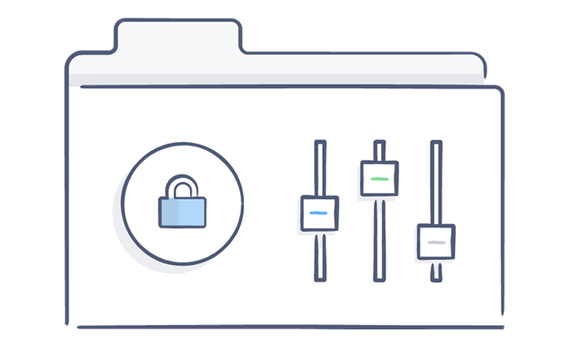 Security and data protection Dropbox illustration