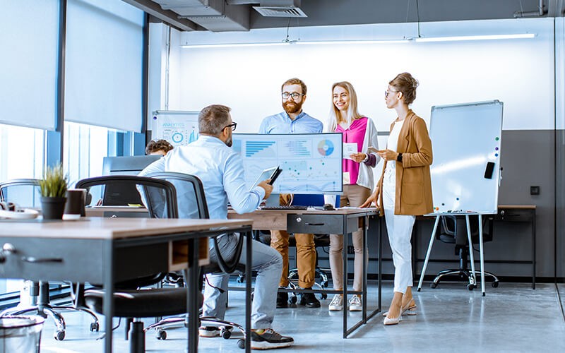 Bring your organization’s workstations to the future. Professionals in business meeting