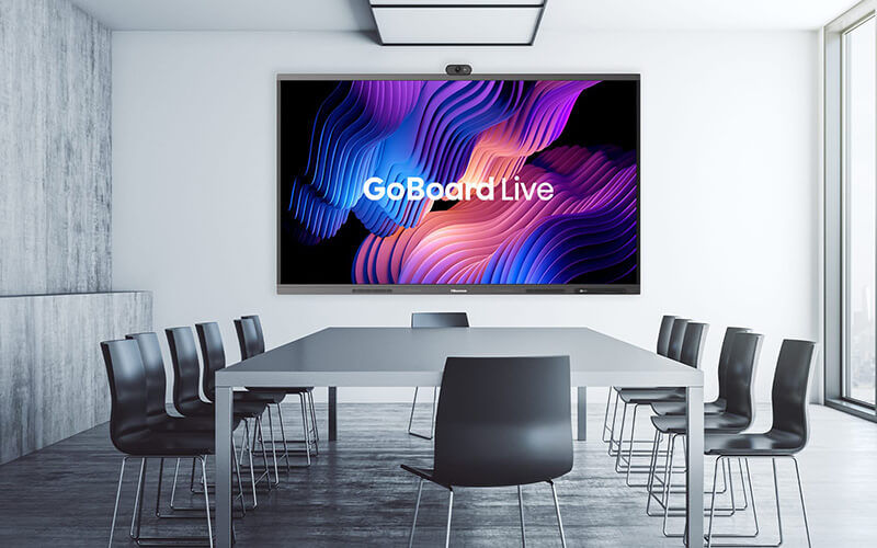 Interactive displays that power connection Meeting room with Hisense product