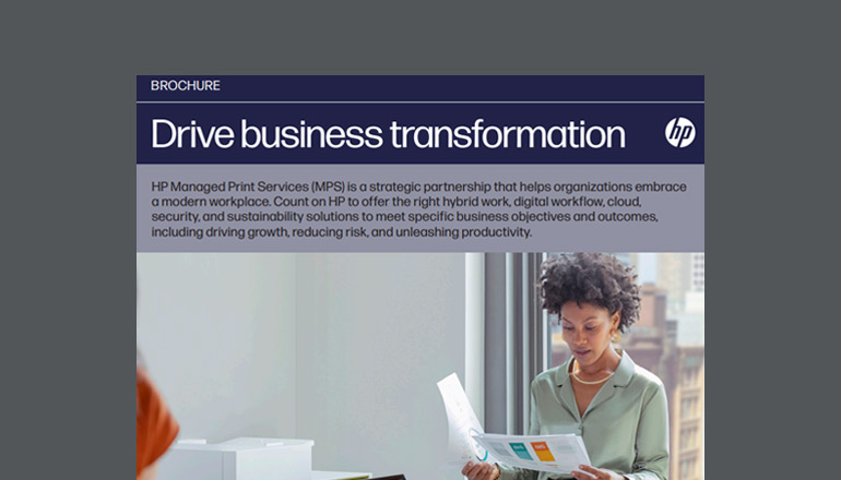 Drive business transformation Drive business transformation brochure