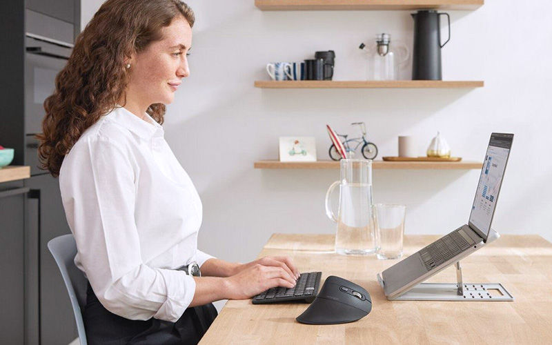 Data protection at its finest Person using two monitors at work