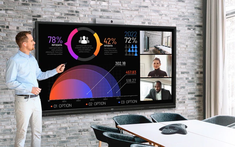 LG understands that every organization is unique. Professional on a virtual meeting