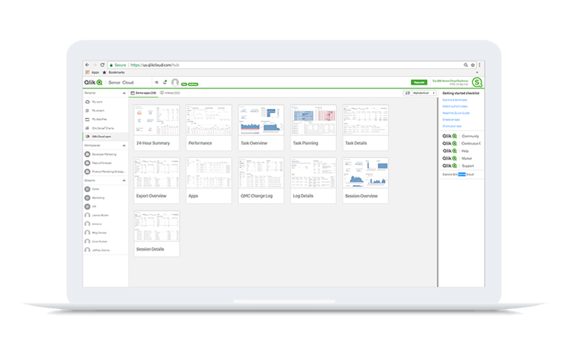 Qlik Sense solution promotes data literacy and collaboration Qlik Sense solution screenshot