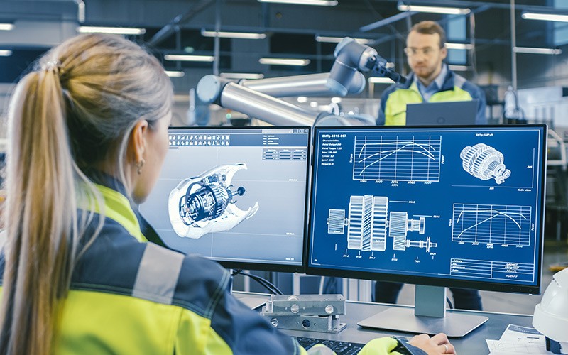 Comprehensive imaging hardware and software from Fujitsu enable manufacturing companies Workers working on a manufacture