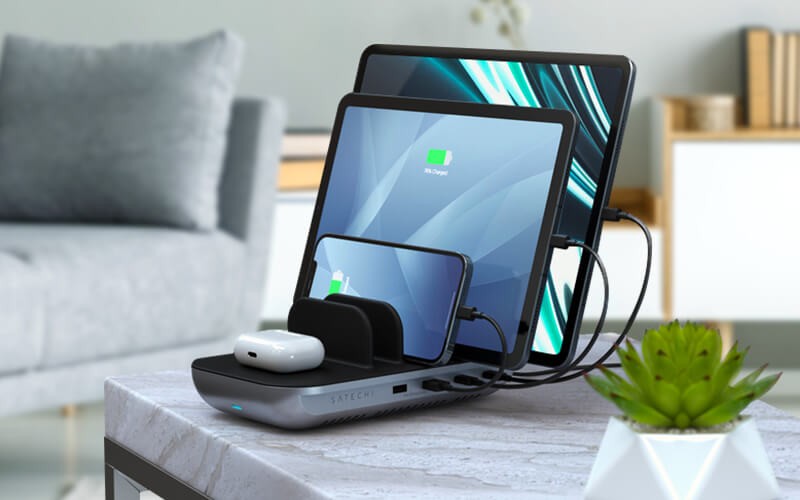 Wireless charging and MagSafe® capabilities are key to the evolution of Apple devices Charging devices using a wireless device