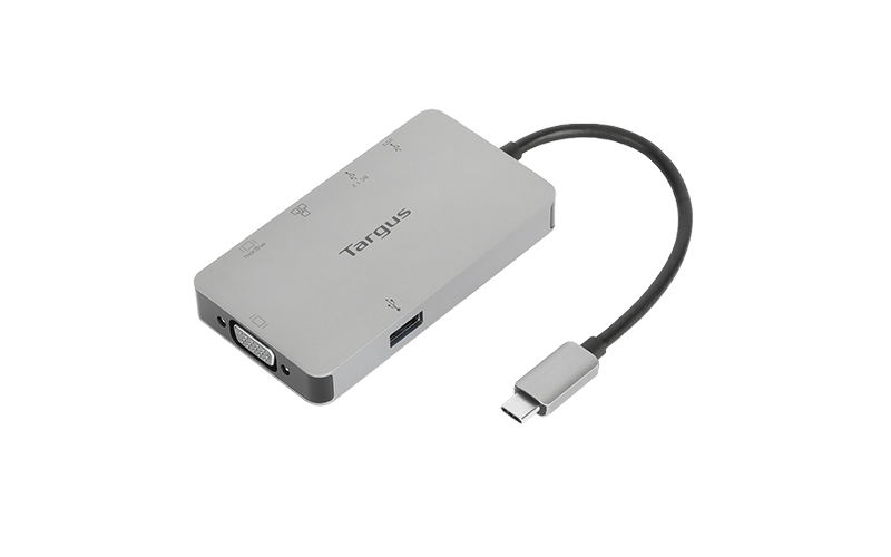Turn your laptop into a workstation with the compact USB-C® DP Alt Mode Single Video 4K HDMI/VGA Docking Station. Targus USB-C Universal DV4K Docking Station