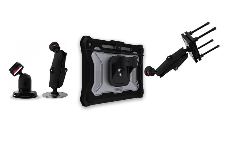Mounts offer hands-free device access with quick installation and durable protectio MagConnect mounts for workstations