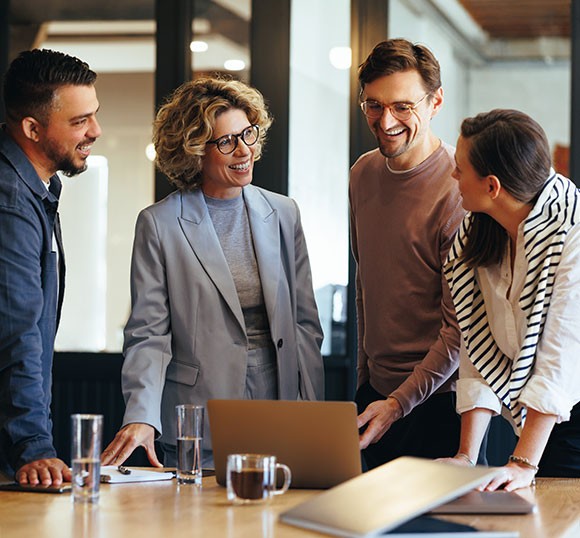 users-collaborating-in-office-meeting Collaborating in modern office